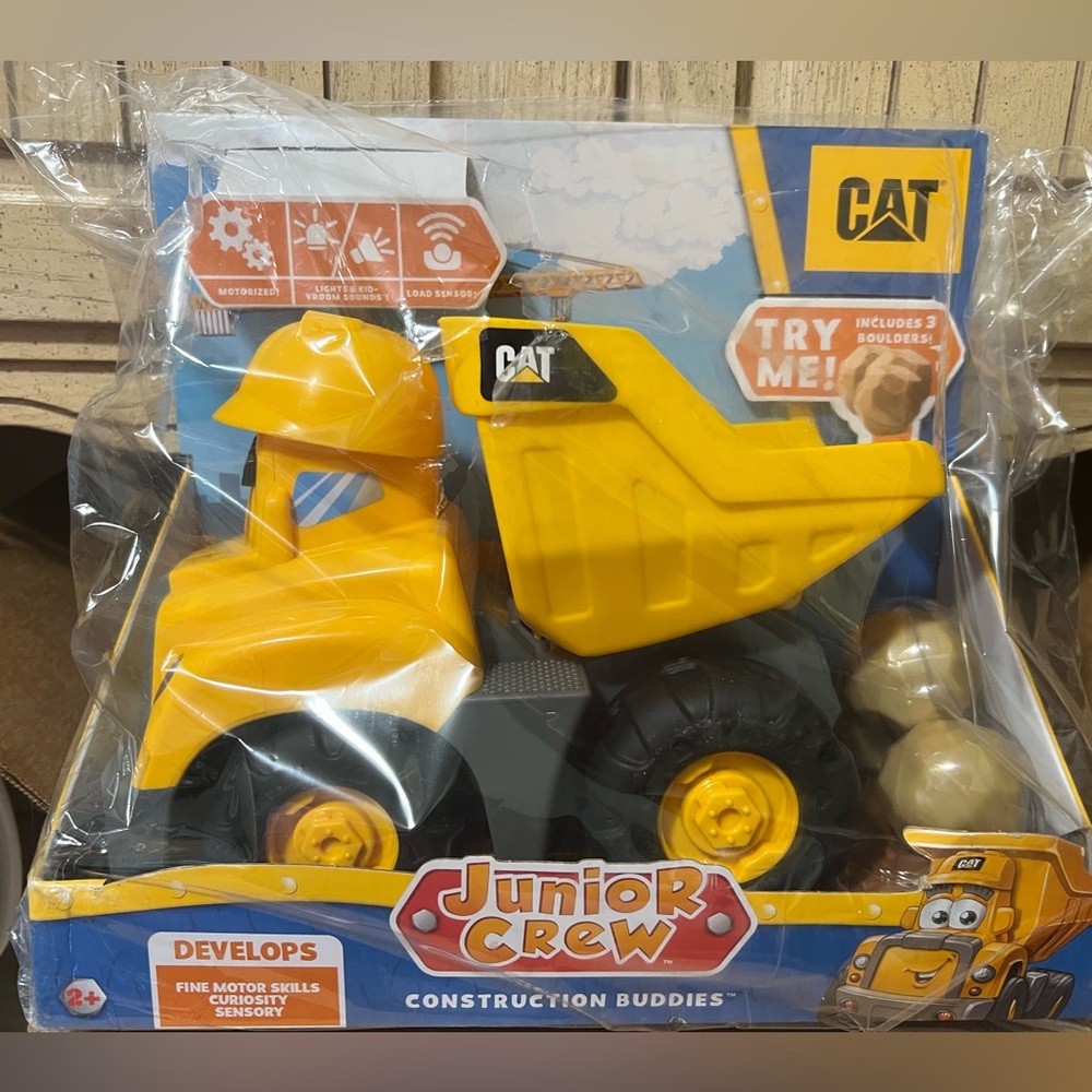 CAT-Junior Crew Construction Buddies Toy - Yellow NIB